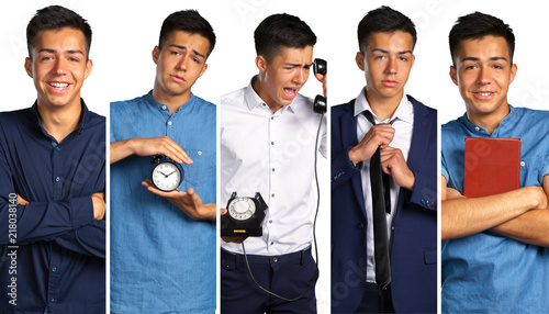 Foto same man in different style clothes