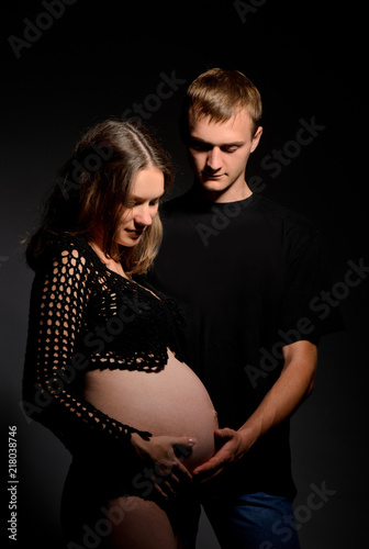Young couple waiting for baby