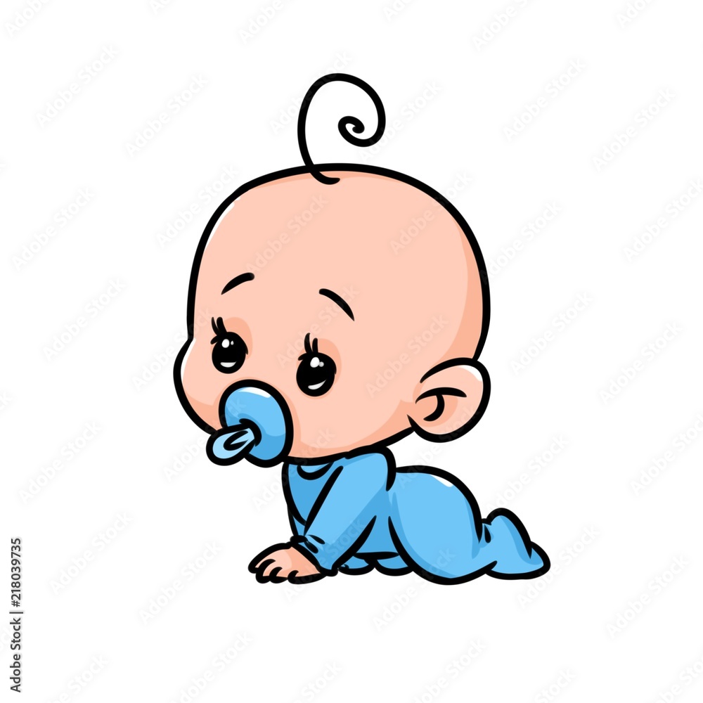 Small baby cartoon minimalism character illustration isolated image Stock  Illustration | Adobe Stock