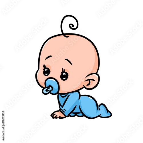 Small baby cartoon minimalism character illustration isolated image 
