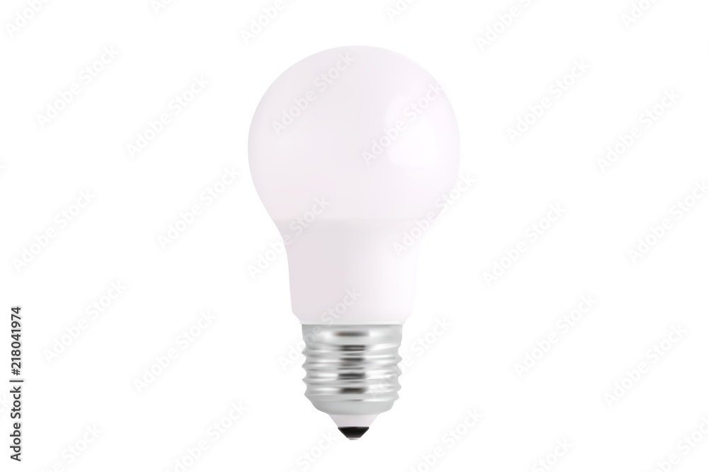 light bulb realistic vector illustration isolated on white background. fluorescent energy saving light bulb in 3d style. light bulb realistic vector illustration isolated on white background. fluorescent energy saving light bulb in 3d style.
