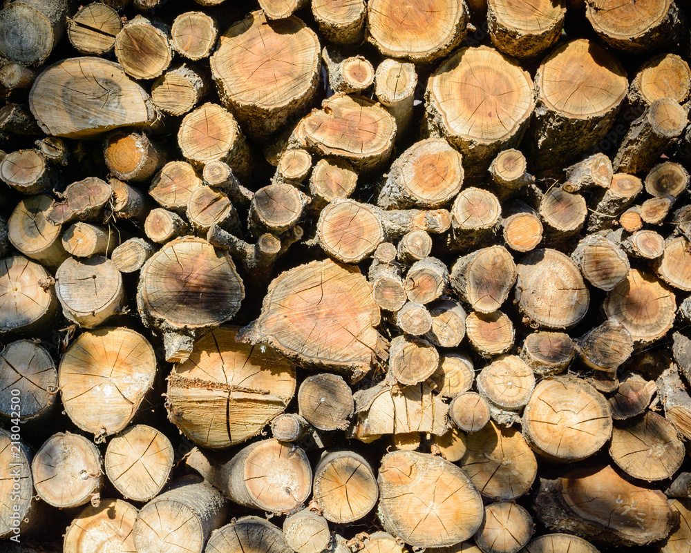 Pile of stacked wooden logs empty tops of wooden shelves, texture for background. Pile of stacked wooden logs empty tops of wooden shelves, texture for background.