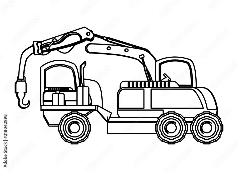 Naklejka premium construction trucks design