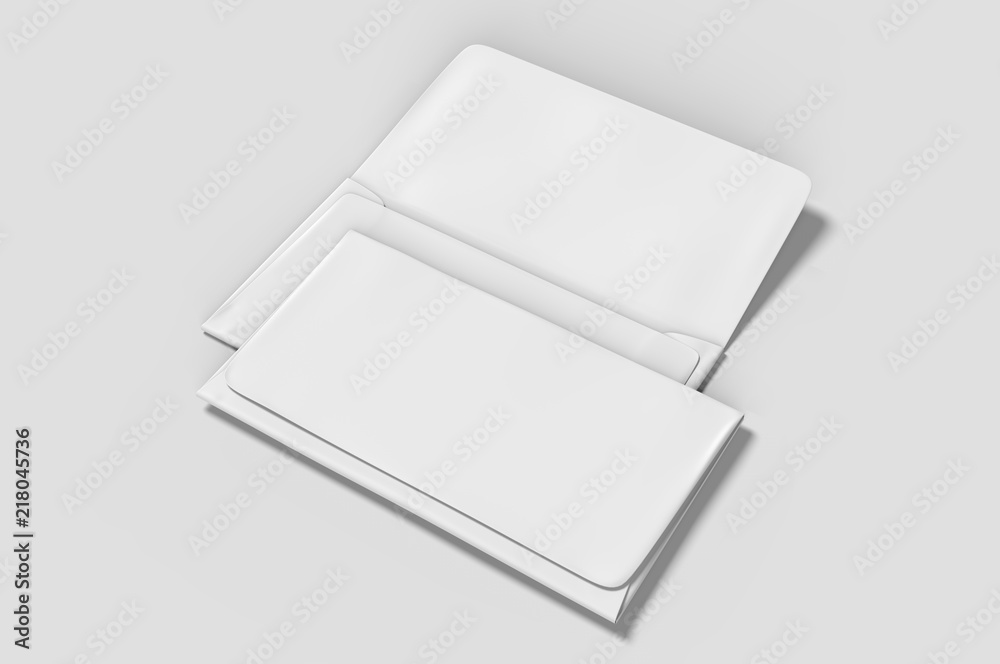 Blank white realistic remittance envelope mock up. Blank white realistic remittance envelope mock up.
