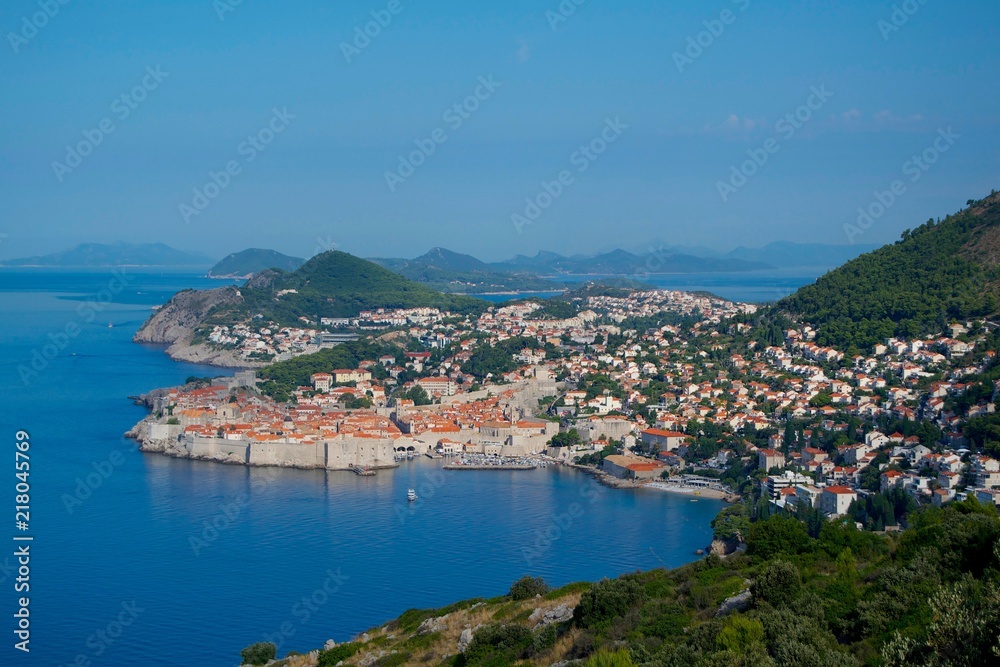 Coast of Dubrovnik along Adriatic Sea