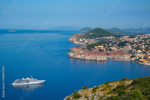 Coast of Dubrovnik along Adriatic Sea