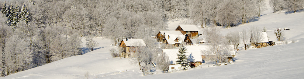 Fototapeta premium Hameau enneigé