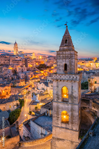 Obraz na płótnie Matera, Italy. Cityscape image of medieval city of Matera, Italy during beautiful sunrise. w salonie