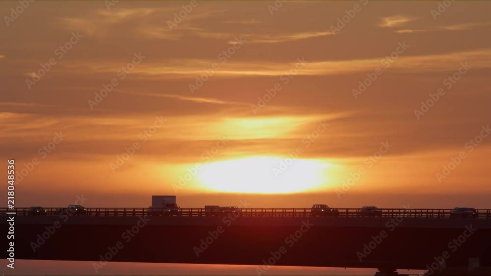 Killer Sunset View of Great Belt Bridge Killer Sunset View of Great Belt Bridge