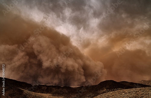Schilderij op canvas Sandsturm - Israel Timna-Park