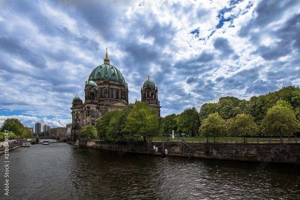 River Spree and the Berlin Cathedral in Berlin, Germany
