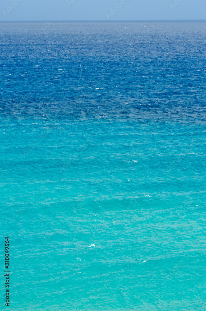 ocean landscape. blue water of ocean