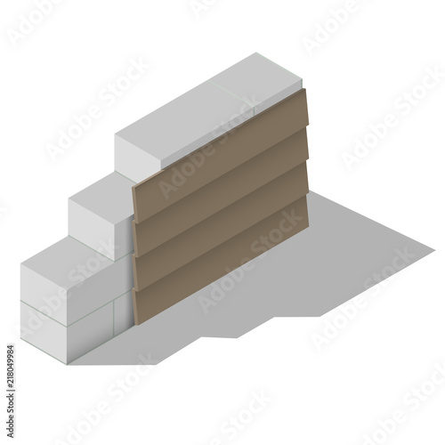 scheme of a aerated concrete wall