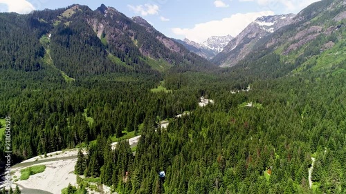 Alaska Mountain Rd, Snoqualmine Pass aerial Landscape photo