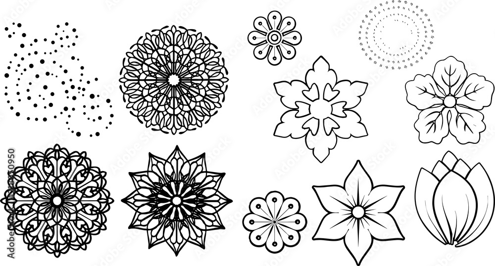 花柄の文様のイラスト Stock Vector Adobe Stock