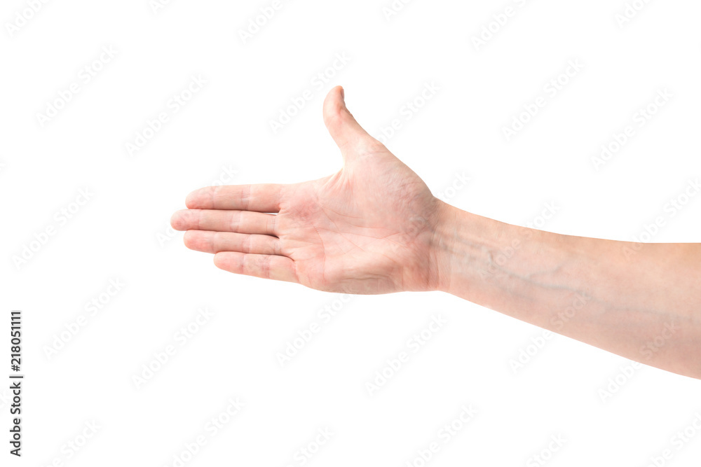Hand for handshake isolated on white background Hand for handshake isolated on white background