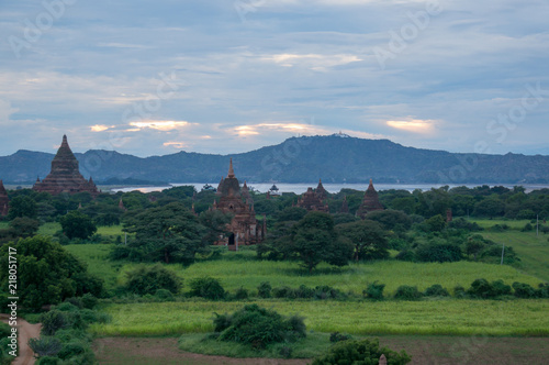 Beautiful of the Bagan Archaeological Zone  Burma. One of the main sites of Myanmar.