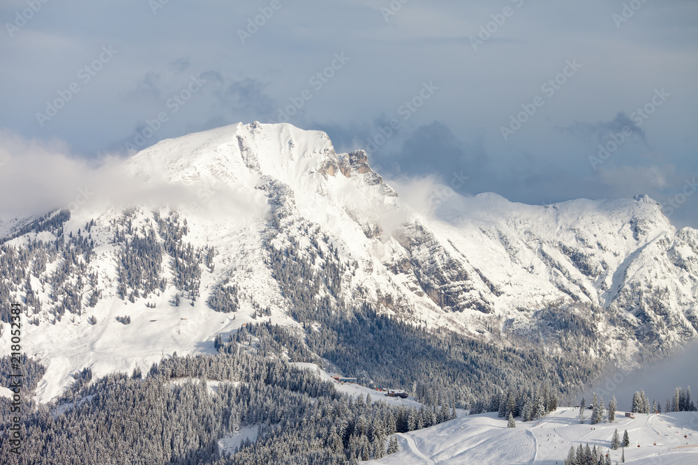 Winter landscape view in Austria