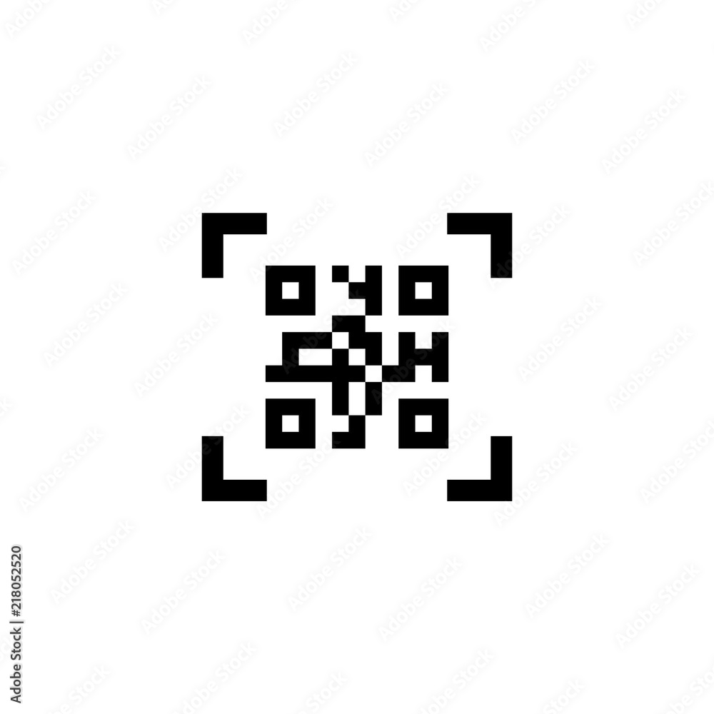 Smartphone Scanning QR Code. Flat Vector Icon illustration. Simple black symbol on white background. Smartphone Scanning QR Code sign design template for web and mobile UI element Smartphone Scanning QR Code. Flat Vector Icon illustration. Simple black symbol on white background. Smartphone Scanning QR Code sign design template for web and mobile UI element
