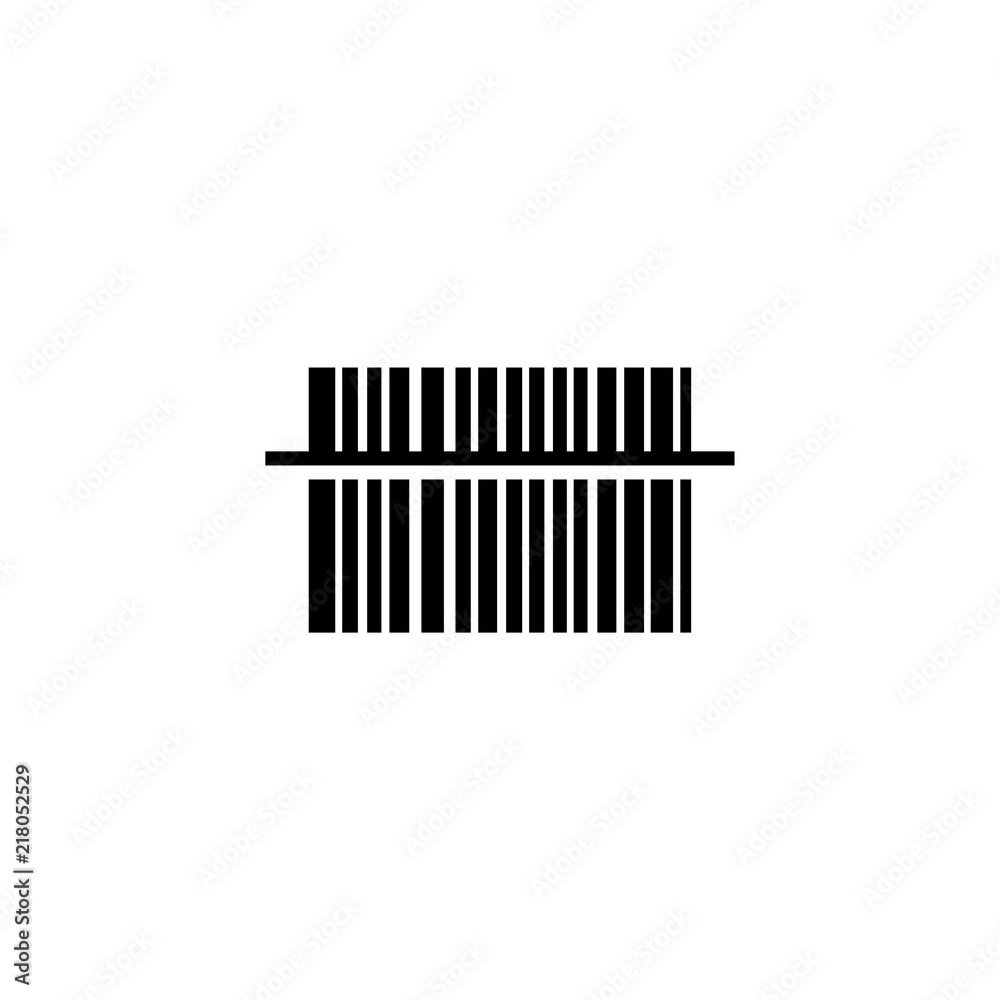 Scan Bar Code. Flat Vector Icon illustration. Simple black symbol on white background. Scan Bar Code sign design template for web and mobile UI element
