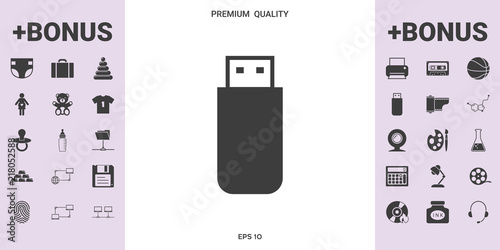 USB flash memory drive icon
