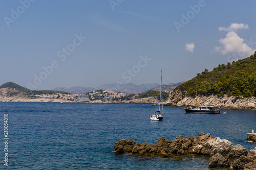 View from the Island of Lokrum  near Dubrovnik  Croatia