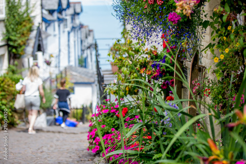 Beautiful view of the streets of Clovelly  nice old village in the heart of Devonshire