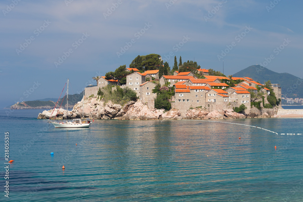 Sveti Stefan, small island  in Budva, Montenegro.
