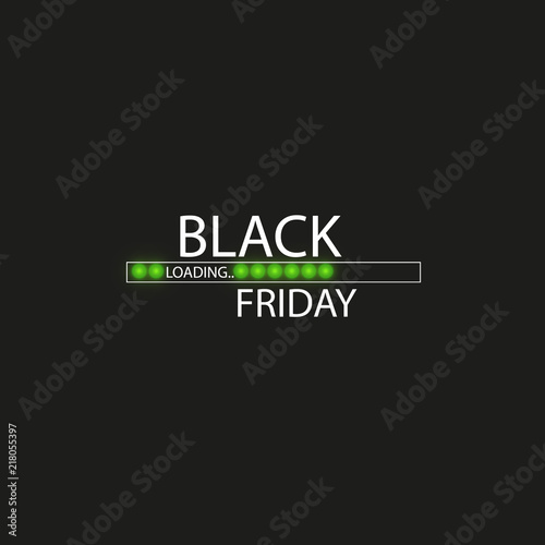 Black Friday with Loading Bar . Black Friday Sale Concept