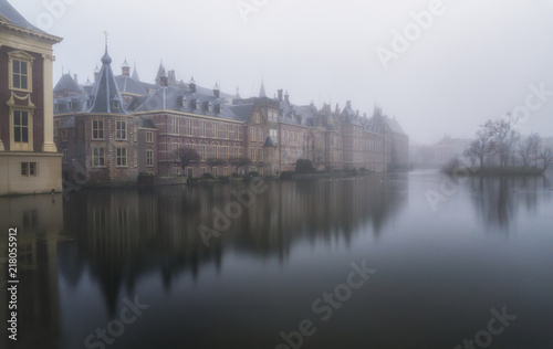 Dutch Parliament in morning fog © Norman