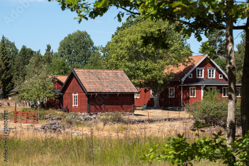 Traditional red Swedish House