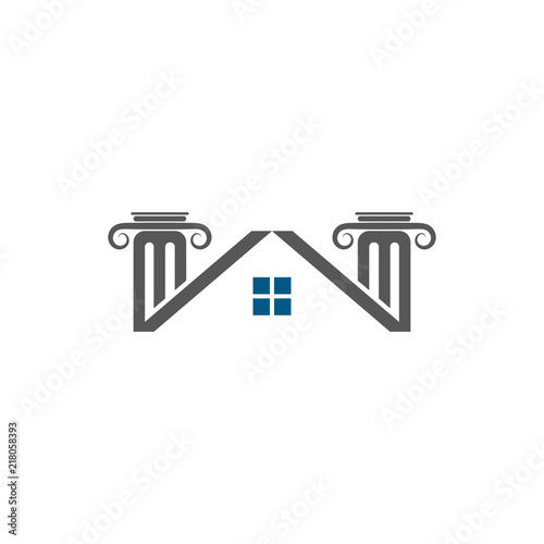 Abstract real estate, house, apartment, building logo vector design template