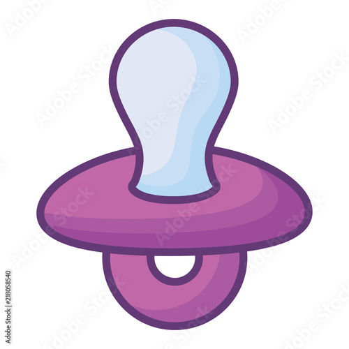 pacifier icon over white background, vector illustration
