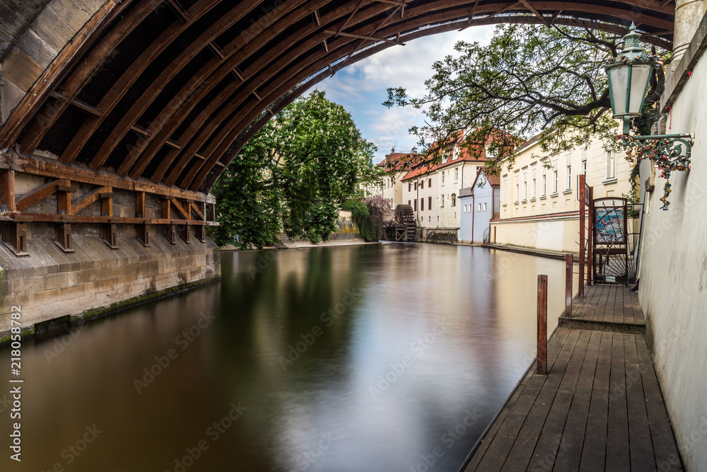 Prague Certovka and water mill