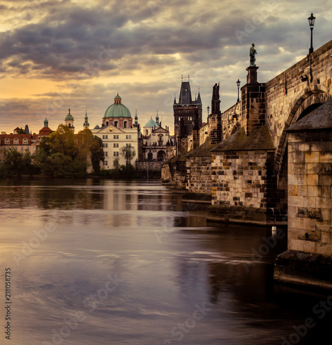 Charles Bridge and a view of the Old Town