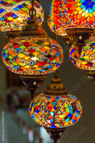 Beautiful Arabian lamps at souk of Nizwa, Oman © NICOLA