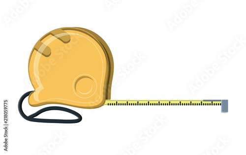 measuring tape over white background, vector illustration