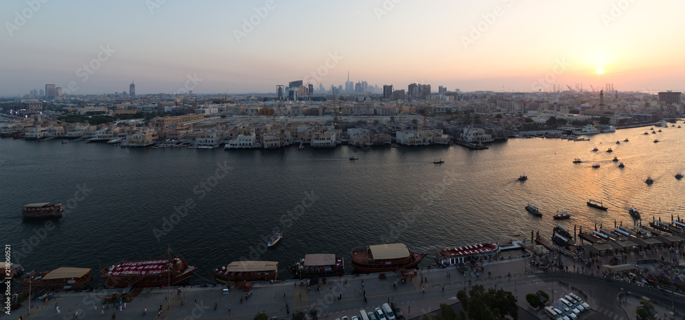Panoramic view of Dubai from a Deira skyscraper Panoramic view of Dubai from a Deira skyscraper