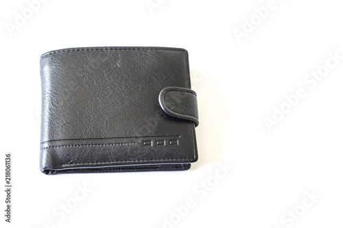 Men's wallet on a white background.