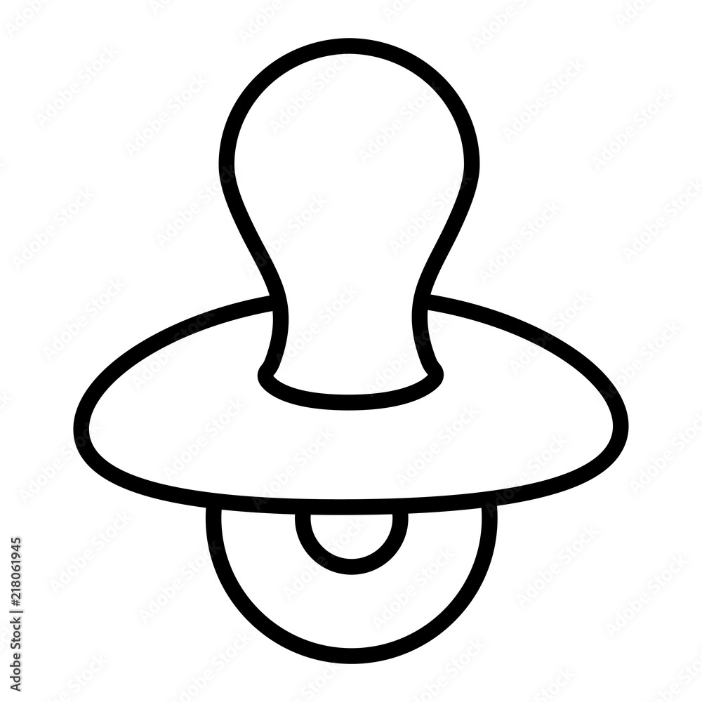 pacifier icon over white background, vector illustration pacifier icon over white background, vector illustration
