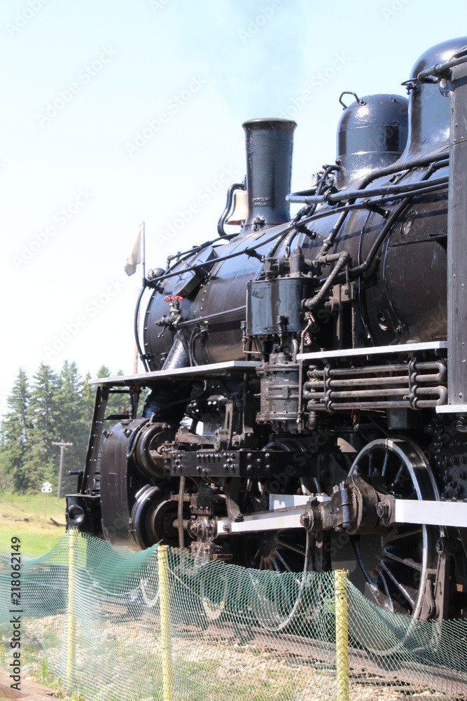 Naklejka premium Locomotive Resting, Alberta Railway Museum, Edmonton, Alberta