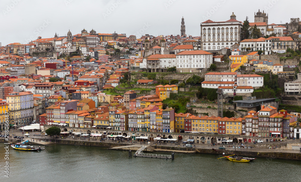 View of the quarter of Ribeira in Porto, Portugal