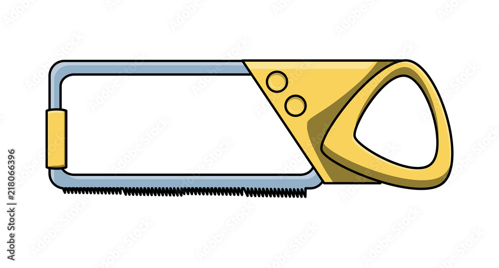 Hand saw icon over white background, vector illustration Hand saw icon over white background, vector illustration