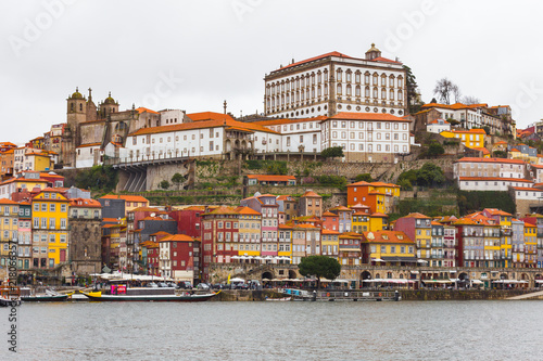 Panoramic view of Ribeira, Porto, in Portugal