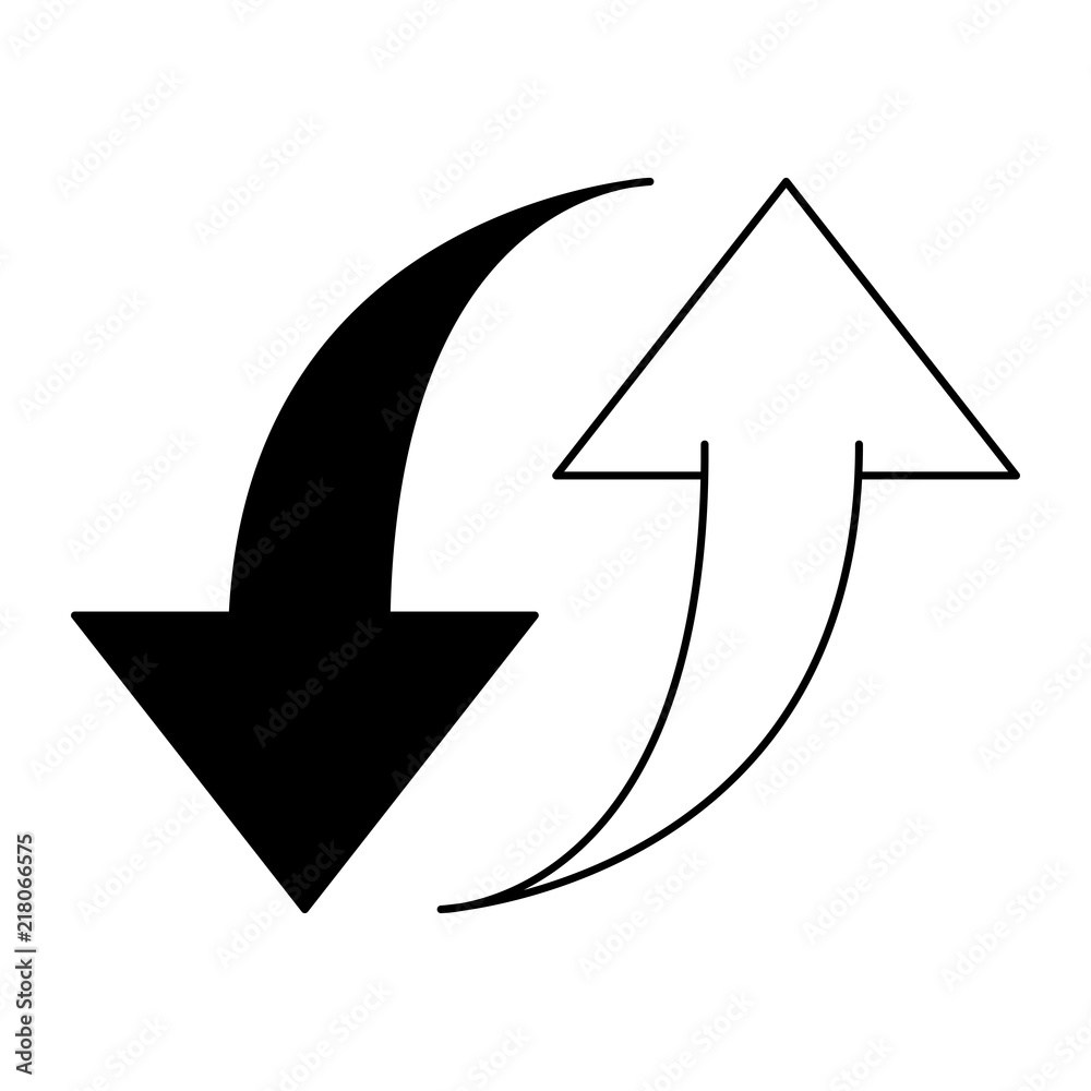 Upload and download symbol vector illustration graphic design