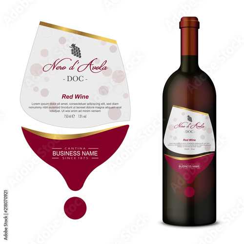 Vector wine label