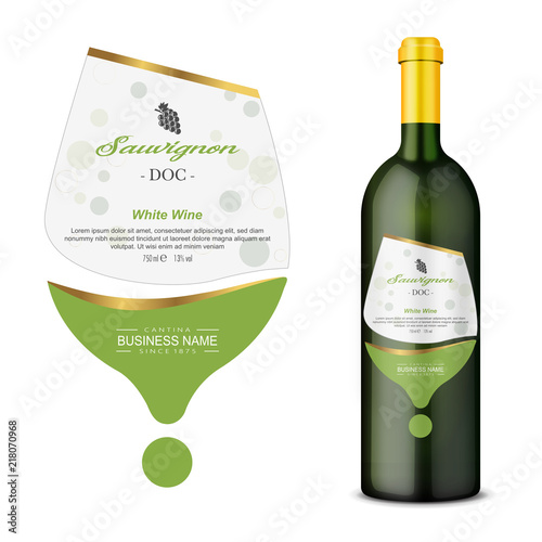Vector wine label