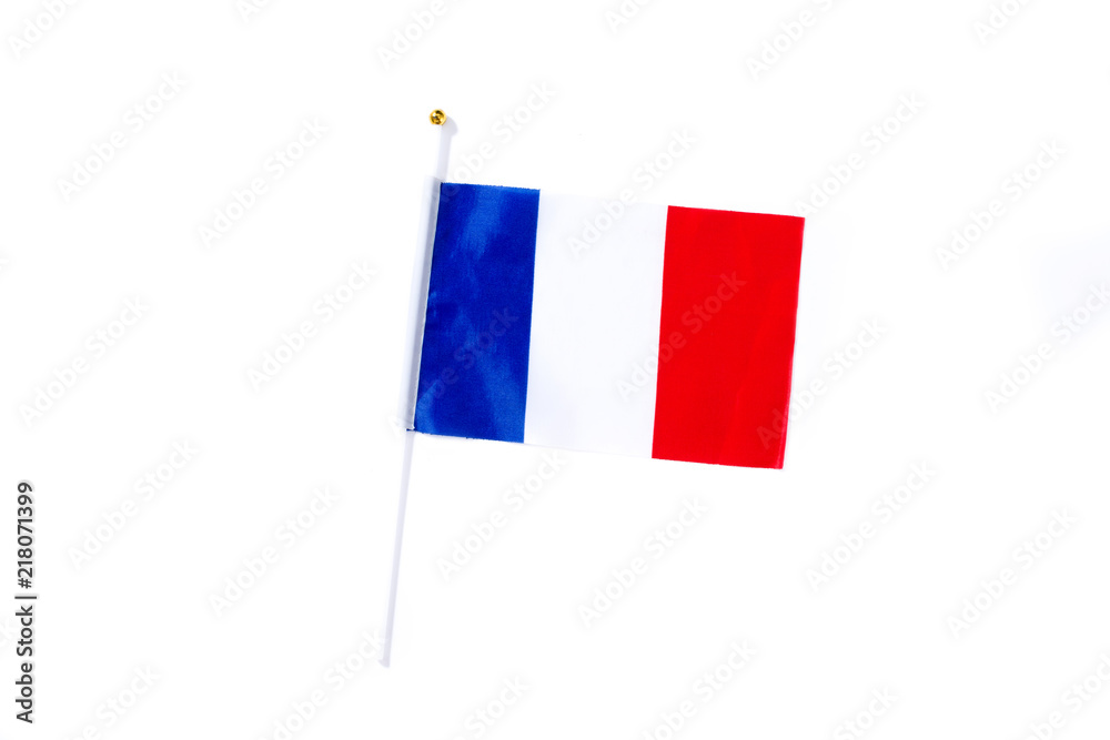 French flag isolated on white background. French flag isolated on white background.