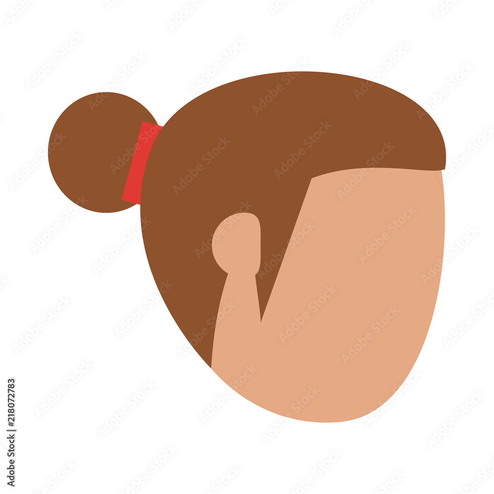 Obraz premium Woman faceless head vector illustration graphic design vector illustration graphic design