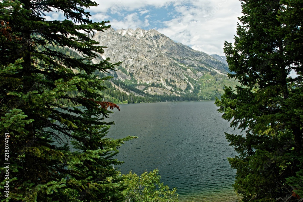 Landschaft am Jenny Lake im Grand teton Nationalpark